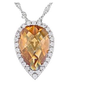 🌸Charles Winston - CWB670 - Champagne & White Simulant Necklace💛